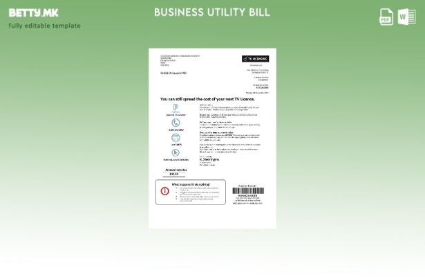 Обединетото Кралство ТВ лиценцирање деловна сметка за комунални услуги